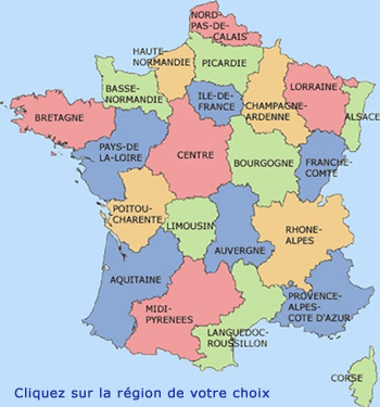 carte de France des rgions